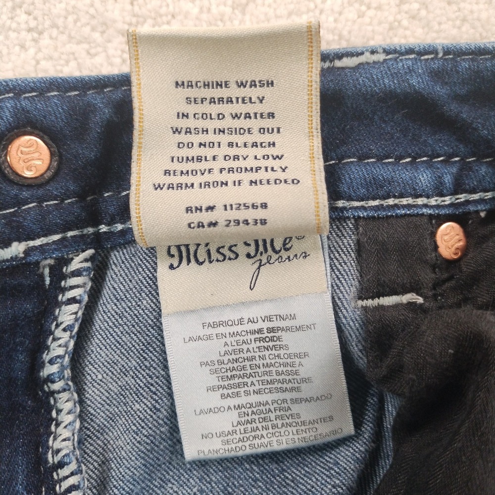 Miss Me Jeans Women's 27 Fits 30x27 Slim Boyfriend Ankle Stretch Embroidered 💎 - Picture 8 of 15
